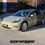 Tesla Model 3 Khaki Green carwrap