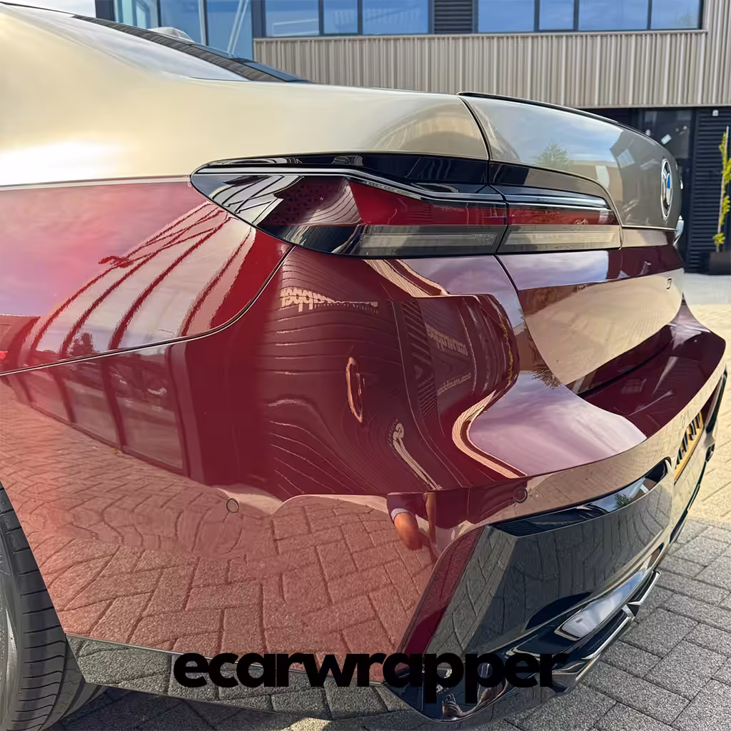 BMW760e two tone carwrap backbumper